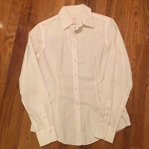 Brooks Brothers Tailored Crisp White Dress Shirt